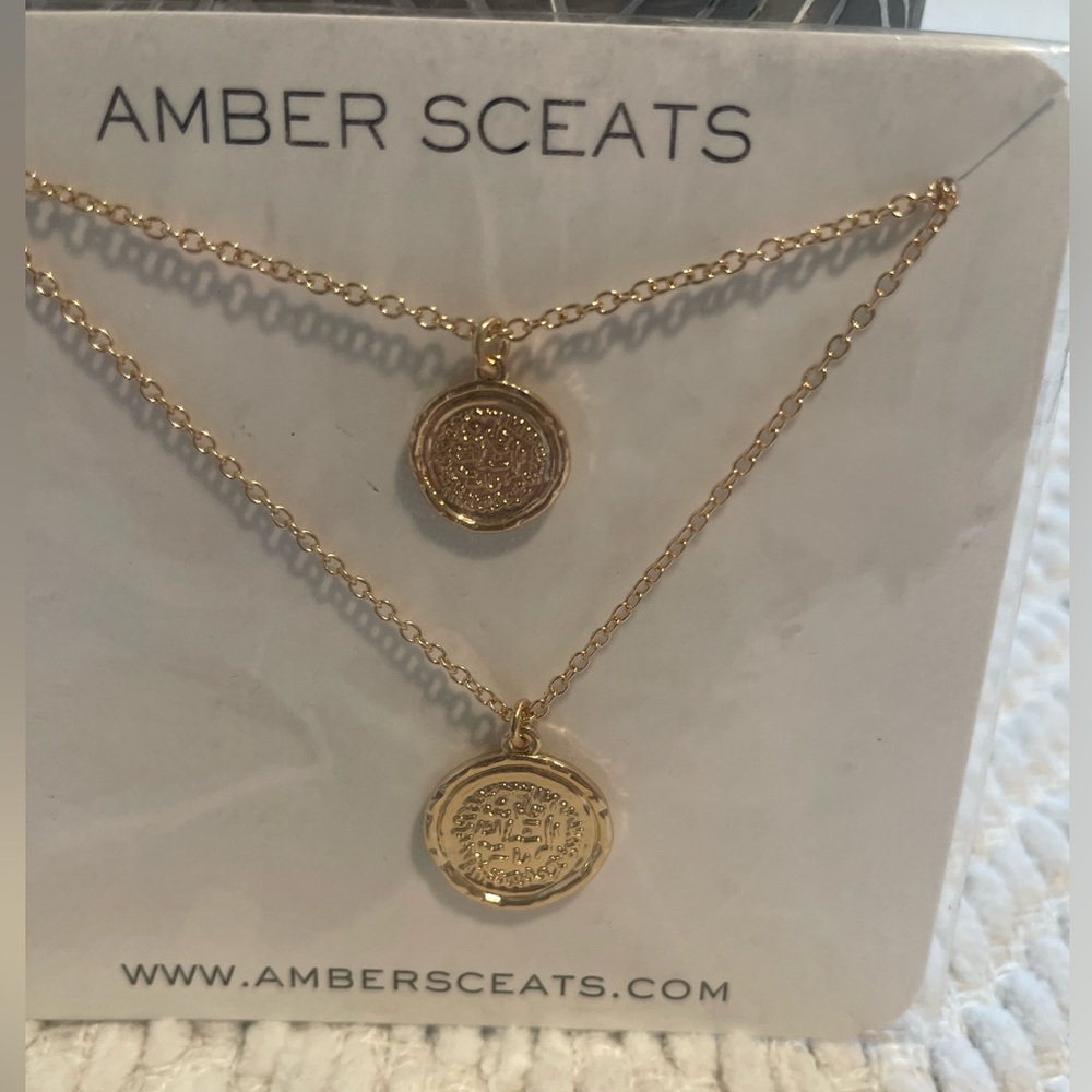 Gold medallion necklace